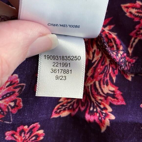 Lands End Size XL XXL Floral Print Swim Coverup Cover  Up Purple - Picture 7 of 7